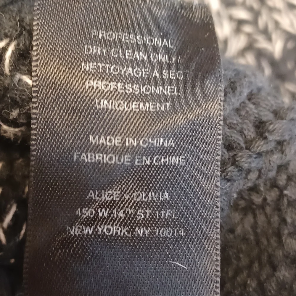 Alice + Olivia Florence Marled Crop Turtleneck Sweater Size Small Oversized_7